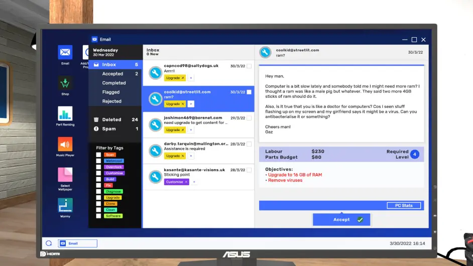 《PC Building Simulator 2 装机模拟器2》容量28.2GB|官方简体中文|支持键盘.鼠标.手柄|赠多项修改器